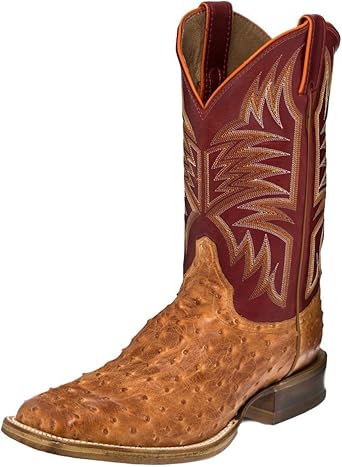 justin black ostrich boots