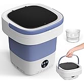 Portable Washing Machine, 12L Upgraded Mini Washing Machine With Spin Basket, Foldable Washer Cleaning for Underwear, Baby Clothes Socks and Small Items, Small Washer for Apartments, Dorm,RV (Purple)