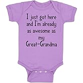 Cute Rascals Custom Baby Bodysuit Got Here Already Awesome Great-Grandma Grandmother Funny Cotton