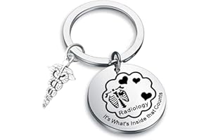LQRI Radiology Keychain Radiology Technologist Gift It's What's Inside That Counts X-Ray Tech Gift
