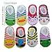 Cren 5 Pairs Baby Girls Toddler Anti Slip Skid Socks For 0-12 Months, Length 3.54-5.9