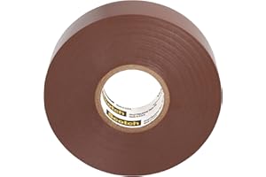3M Scotch Vinyl Color Coding Electrical Tape 35, 3/4 in x 66 ft, Premium Grade, Flame Retardant, UV Resistant, Electrical and Mechanical Protection, Brown, 7 mil, 1 Roll