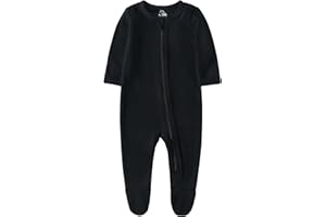 O2 BABY Baby Boys Girls Organic Cotton Zip-Front Sleeper Pajamas, Footed Sleep 'n Play