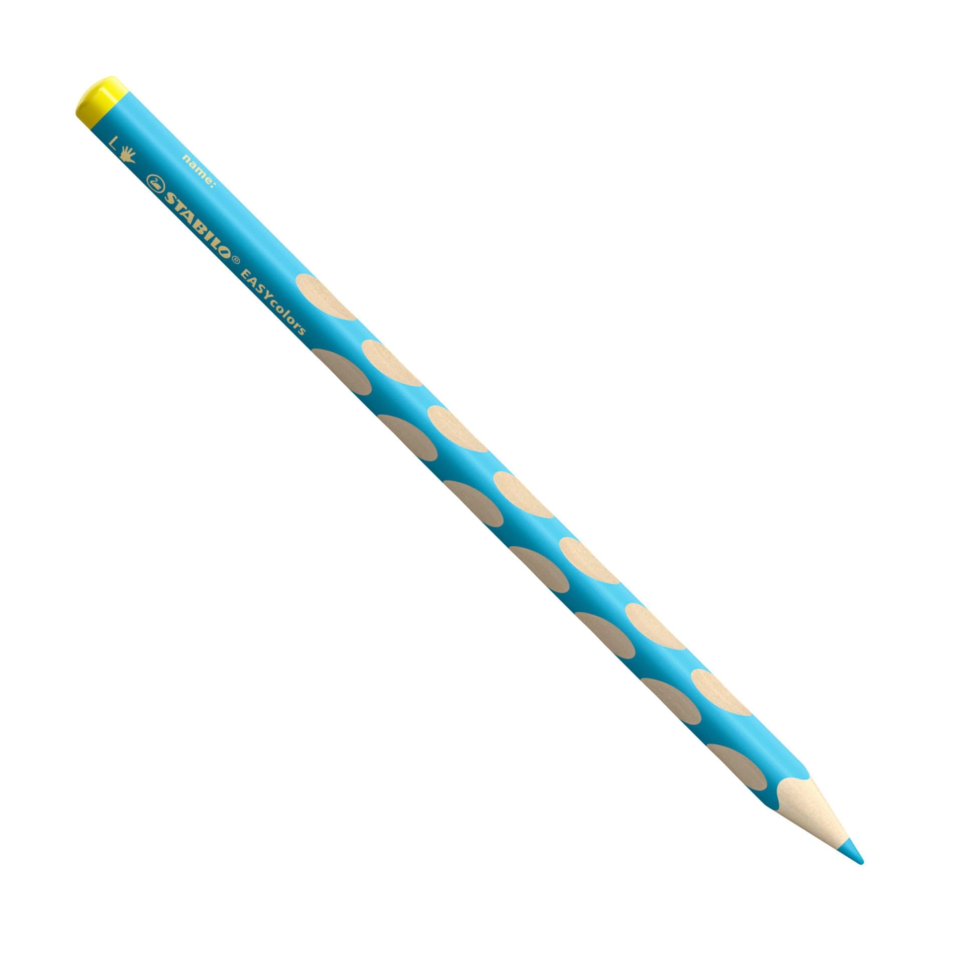 STABILO EASYcolors Ergonomic Colouring Pencil for Left-Handed Users, Single Pencil, Sky Blue