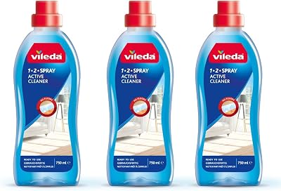 Vileda 1-2 Spray Active Cleaner 750ml Pack of 3 Streak Free