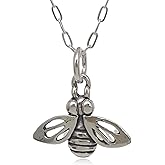 EnCharmed Sterling Silver Honey Bee Charm Necklace, 18"