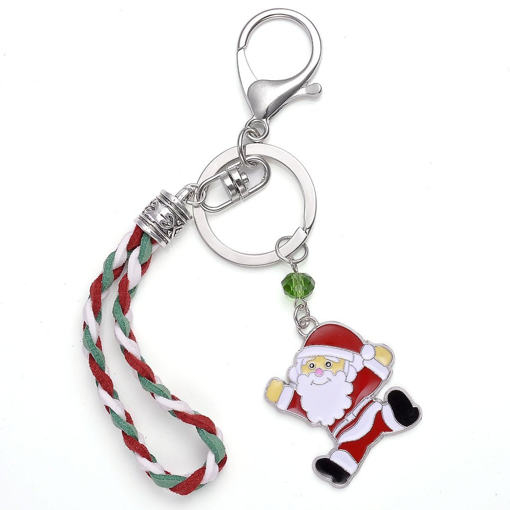 Top Plaza Cute Colorful Santa Claus Charm Keyring Keychain Christams Gift(#2)