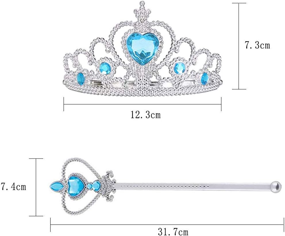 Eiskonigin Kostum Fur Weihnachten Halloween Geburtstag Familientreffen Grosse 100cm Elsa Kostum Fur Kinder Mit Hose Prinzessin Krone Zepter Vicloon Madchen Kostum Anna Und Elsa Kleid Eisprinzessin Kostume Fur Kinder Verkleiden Kostume
