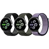 Nylon Band for Google Pixel Watch 5/4/3 41mm 45mm Band for Men Women | Sport Strap for Google Pixel 5/4/3/2/1 Band, Hook-and-Loop Closure, Hand Washable and Quick-drying, Soft &amp; Breathable
