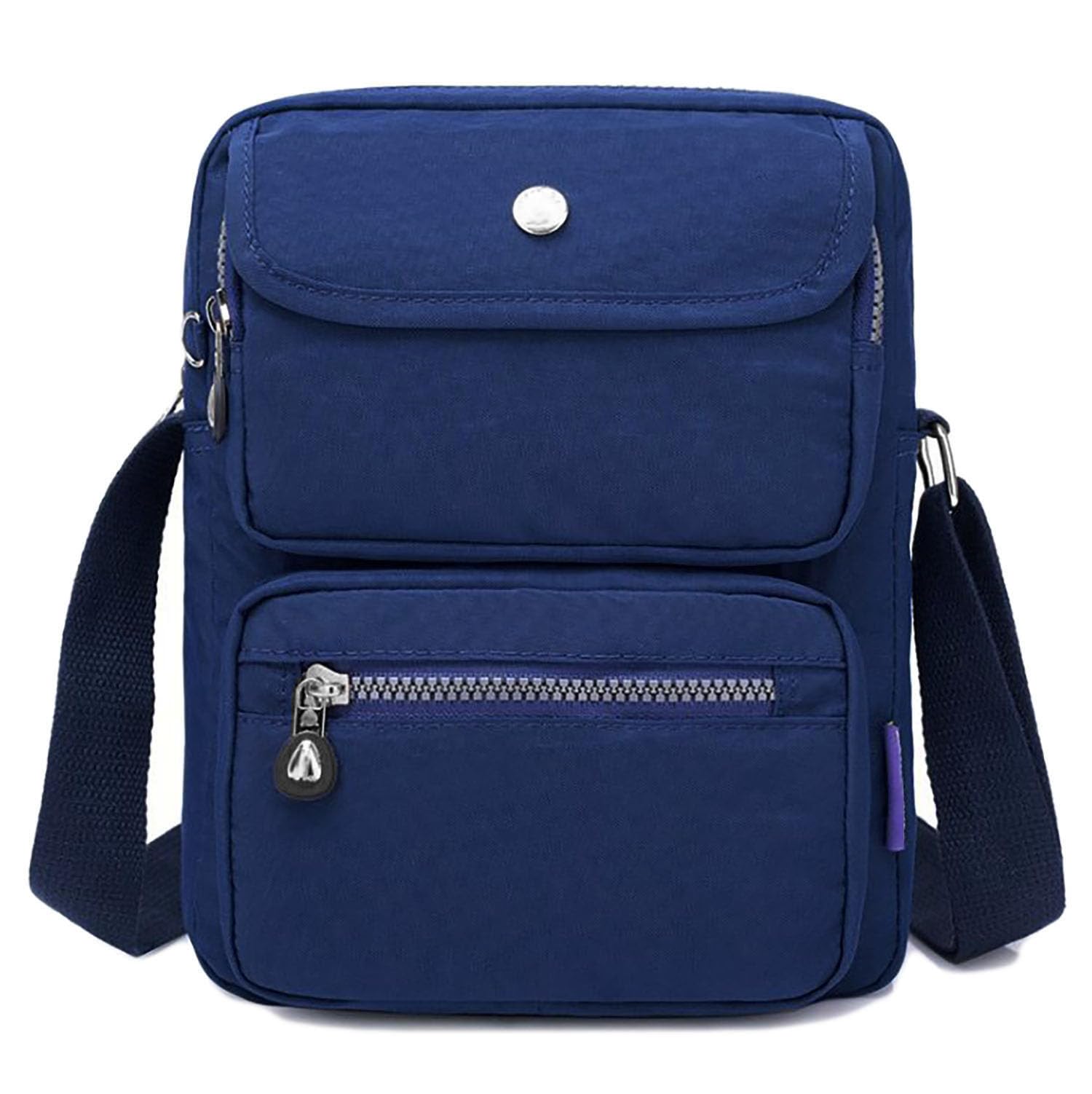 GFM® Womens Nylon Waterproof Cross Body Shoulder Bag - Navy Blue - (S1-1215-GHNL)