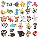 HaiMay 29 Pieces 5D DIY Diamond Painting Kits Animal Stickers with Corresponding Diamonds for Kids and Adult Beginners, Stick Paint with Diamonds by Numbers Easy to DIY, Cute Animals, Sea World