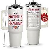 Christmas Gifts for Grandma, My Favorite People Call Me Grandma Tumbler 40Oz, Grandmother Coffee Mug Cup, Gifts Ideas for Grandmas, Grammy, Nana, Gigi, Mimi, Mamaw, Grandmother Birthday Present