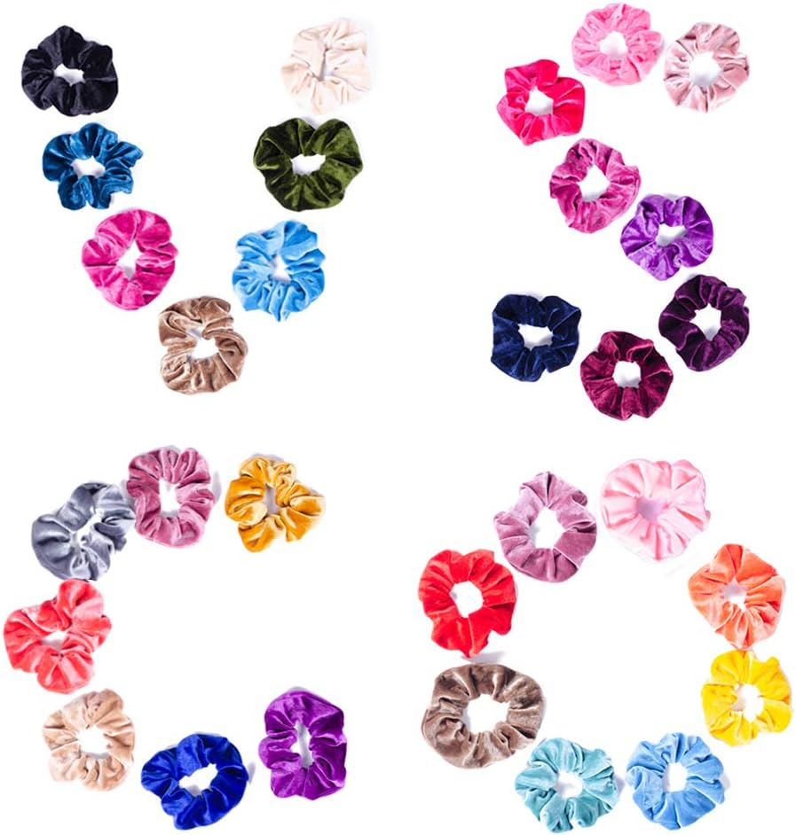 Levergreen 30pcs Vsco Velvet Hair Scrunchies For Girls (30pcs/pack)