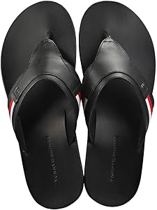 black tommy hilfiger flip flops