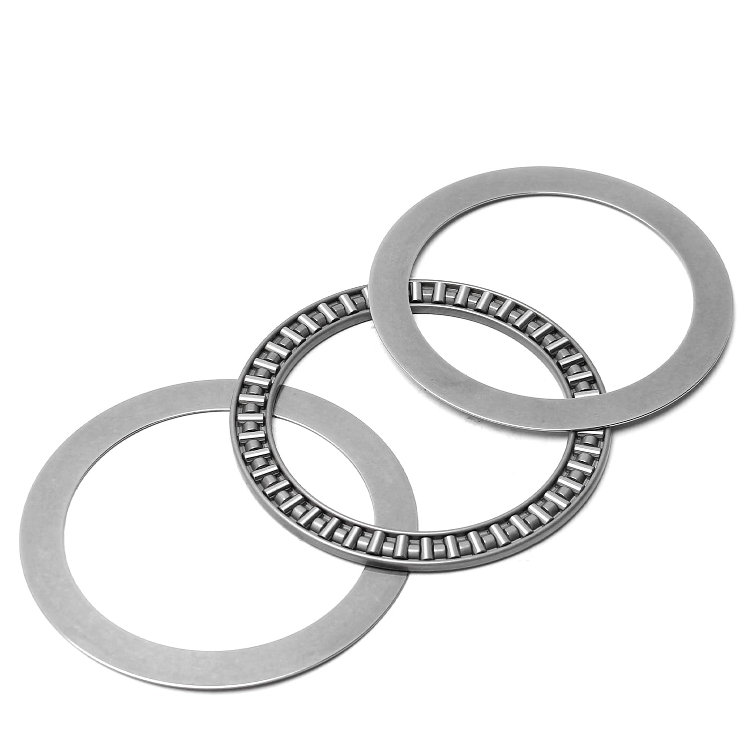 Othmro AXK85110+2AS Needle Roller Thrust Bearings with 2 Washers, 85mm Inner Diameter, 110mm OD, 6mm of Thickness, GCr15 Hardness 1pcs