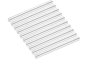 uxcell 10Pcs 0.31"(8mm) Dia Round Aluminum Rods, 3.9"(100mm) Long 6061 Aluminum Round Rod Solid Lathe Bar Stock for Industry 