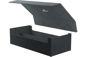 Dungeon 1100+ Convertible Deck and Game Accessories Box | Double-Sleeved Card Storage & Protector | Nexofyber Surface | Holds up to 1,000 Cards | Black Color | Made by Gamegenic