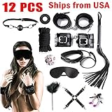 ALUTT Handcuffs for Under bed restraint Kit Bondage Bondageromance Fetish Sex Play BDSM SM Restraining Straps Thigh Game Tie up Mattress Harness Things Blindfold Whips Toys Adults Women Men Couples