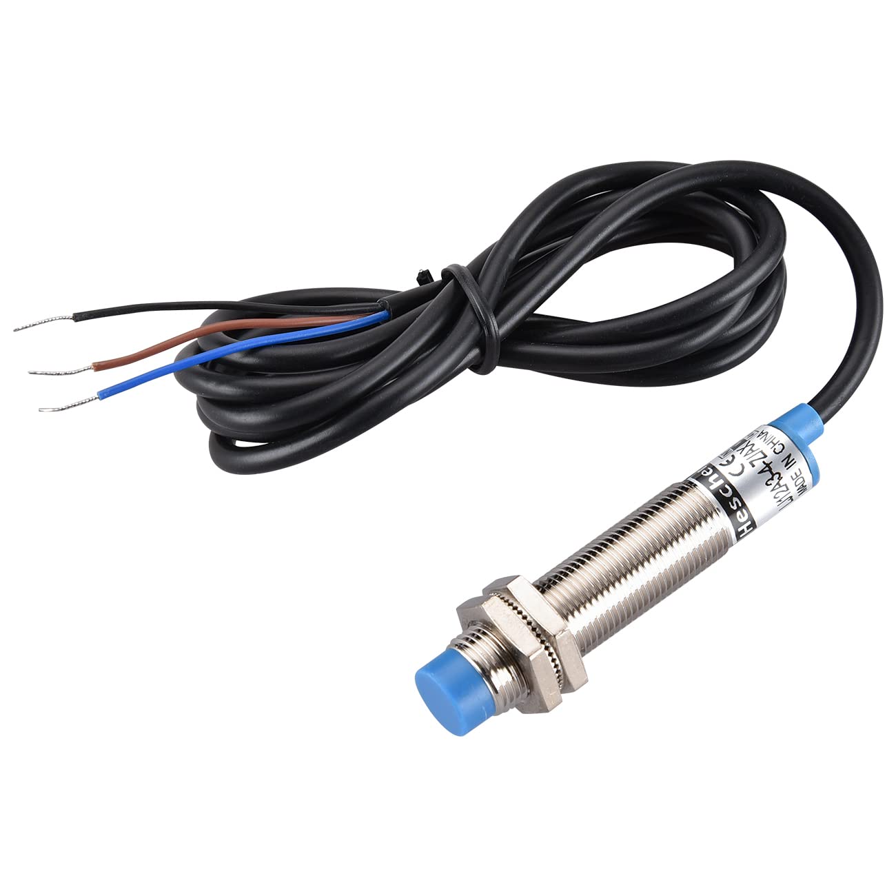 Heschen M12 Inductive Proximity Sensor Switch Non-shield Type LJ12A3-4-Z/AX Detector 4mm 10-30VDC 200mA NPN Normally Closed(NC) 3 Wire