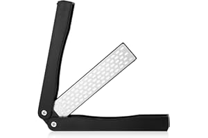 Foldable Knife Sharpener, Portable Diamond Knife Sharpener with Plastic Shell for Kitchen Camping Hiking Travel & Mountaineer