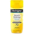 Neutrogena Sunscreen Lotion Beach Defense SPF 70, Face and Body Sunscreen, Hawaii Reef Act 104 Compliant, Octinoxate & Oxybenzone Free, Oil Free, Fast Absorbing Sun Care, 6.7 fl oz