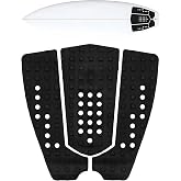 TIDALDRIFT Surfboard Traction Pad, Ultra Soft Hardness EVA Tail Pad, 3-Piece Non-Slip Deck Grip with Strong Adhesive, Prevents Knee Chafing &amp; Skin Irritation for Surfboards, Skimboards &amp; Fish Boards
