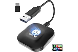 DONNAN Wireless Carplay Adapter, Apple Carplay Wireless Adapter 2024 Online Update, Plug & Play Dongle Converts Wired to Wireless, 5.8GHz WiFi Auto-Connect, for Cars from 2015 & iPhone iOS 10+