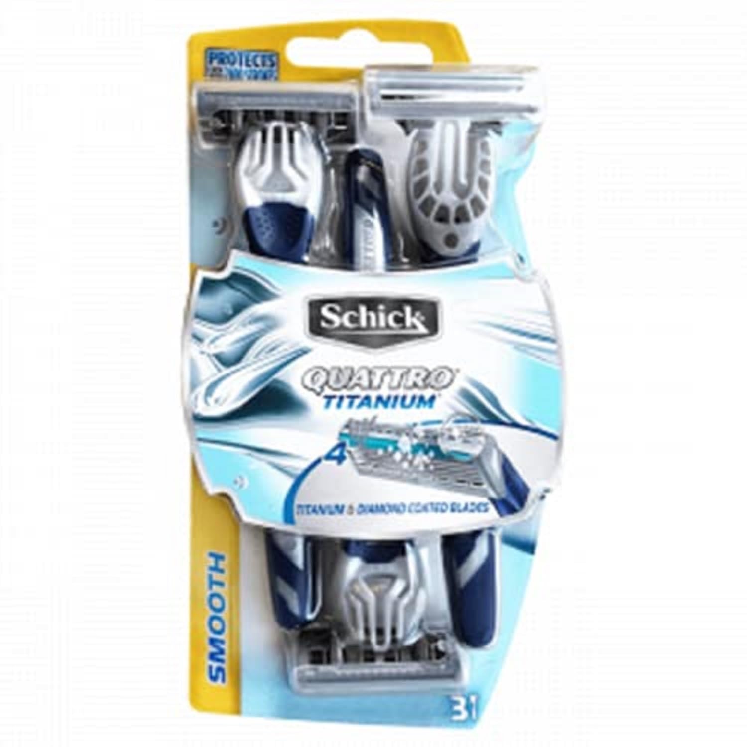 Photo 1 of Schick Quattro4 Titanium Disposable Men's Razor 2 Pack (6-Count)