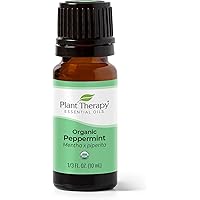 Plant Therapy Organic Peppermint Essential Oil 100% Pure, USDA Certified Organic, Undiluted, Natural Aromatherapy, Therapeuti