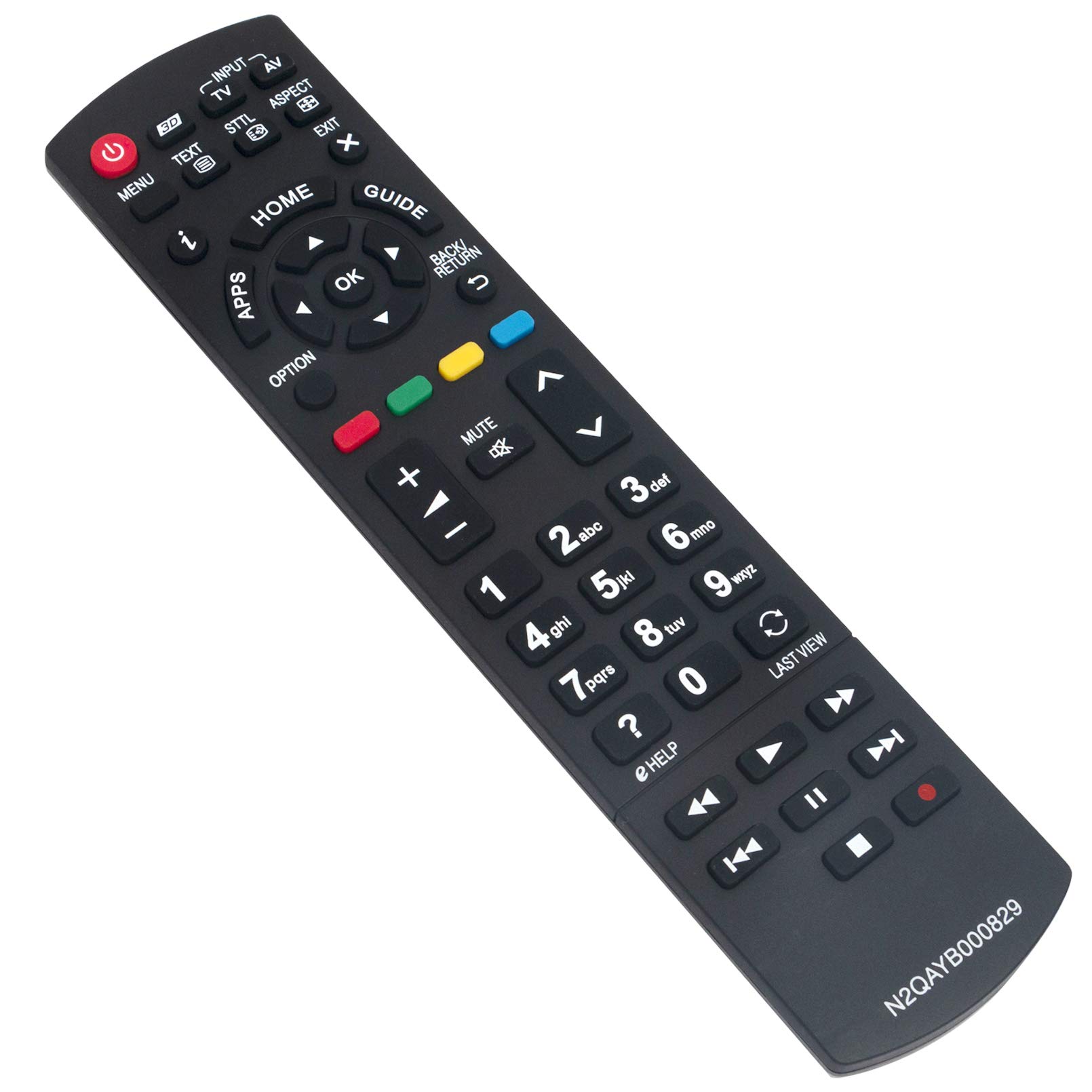 ALLIMITY N2QAYB000829 Remote Control Replace for Panasonic Viera TV TX-40AS640 TX-40AX630 TX-40AXW634 TX-55AX630 TX-55AXW634 TX-P42STW60 TX-48AX630E TX-LR47ET60 TX-LR50ET60