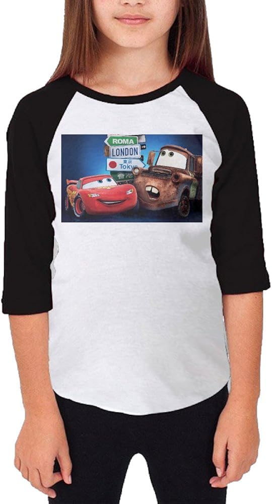 Baseball Sleeve Cute Cars Movie Raglan Tee For Boy Girl Cotton: Amazon