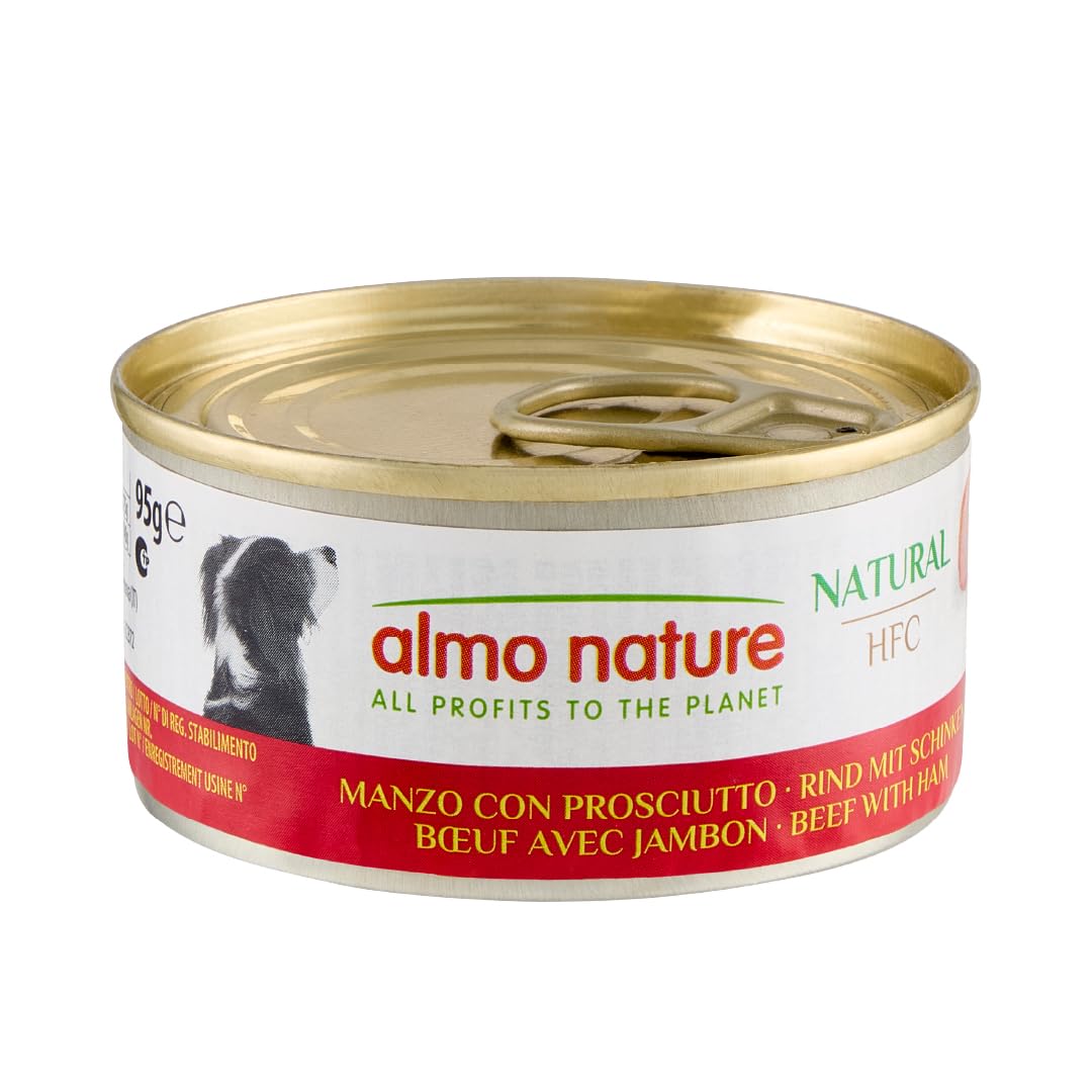 Almo Nature HFC Cuisine Veal and Ham Wet Dog Food, 95 g, Pack of 24