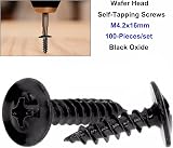 FandWay M4.2x16mm Wafer Head Self-Tapping Screws 100 pcs Black view 2