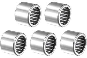 uxcell SCE1212 Needle Roller Bearings, Drawn Cup Open End, 3/4-inch Bore 1-inch OD 3/4-inch Width 15300N Static Load 22100N Dynamic Load 5pcs