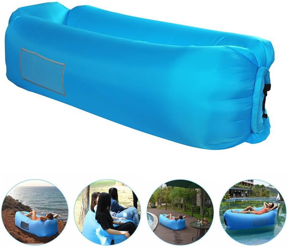 Bry Inflatable Lounger Air Chair Sofa Bed Sleeping Bag Couch for Beach Camping Lake Garden