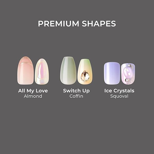 KISS IMPRESS NO GLUE MANI PRESS-ON NAILS, PREMIUM, ‘VISIONS’, GREEN, MEDIUM SIZE, ALMOND SHAPE, INCLUDES 30 NAILS, PREP PAD, INSTRUCTIONS SHEET, 1 MANICURE STICK, 1 MINI FILE