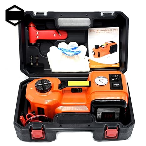 Gogolo 5 0t 11000lb Capacity Electric Hydraulic Car Floor Jack Kit High Lift Dc12v Auto Jack Set With Tire Inflator Pump And Led For Car Suv Pick