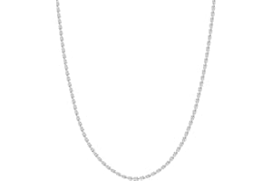 Reoxvo 3mm Chains for Men 14K Gold/Sterling Silver Plated Rope Chain Necklace for Men Gold Necklaces Accessories Jewelry Gifts for Men Women Boys Available in 18-24 Inch