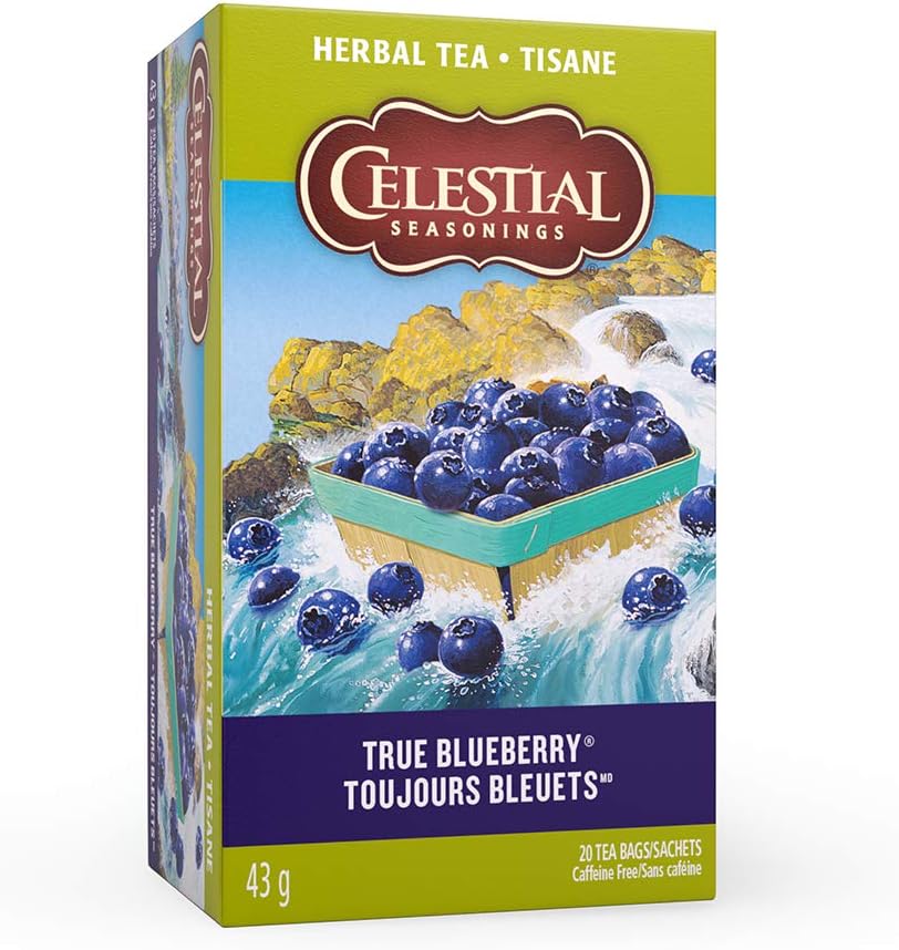 Celestial Seasonings Herb Tea True Blueberry, 20-count (Pack of6)