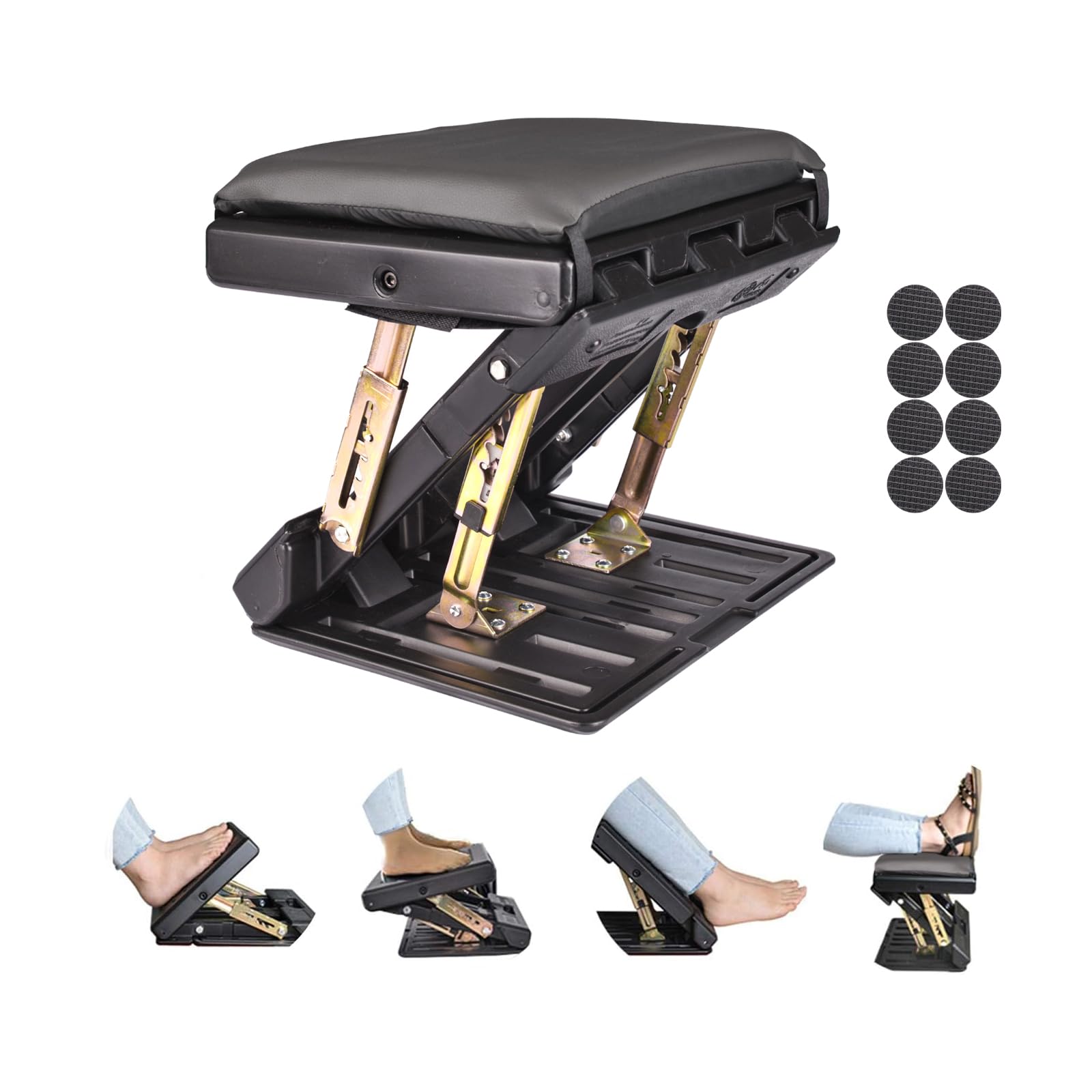 Leermart Foot Rest for Under Desk at Work 4-Level Height Adjustable ...