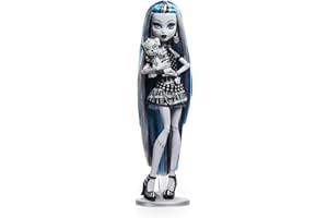 Monster High Reel Drama Doll, Frankie Stein in Black and White, Collectible Reproduction with Doll-Size and Life-Size Posters