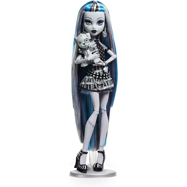 Amazon.com: Monster High Reel Drama Doll, Frankie Stein in Black
