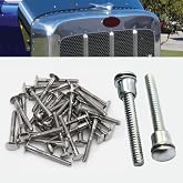 3/16" Rivet Kit for Peterbilt 379 Huck and Collars - Replace MGP98T-R6-10G,MGCS-R6U-Pack of 100 Medium Flange Collars