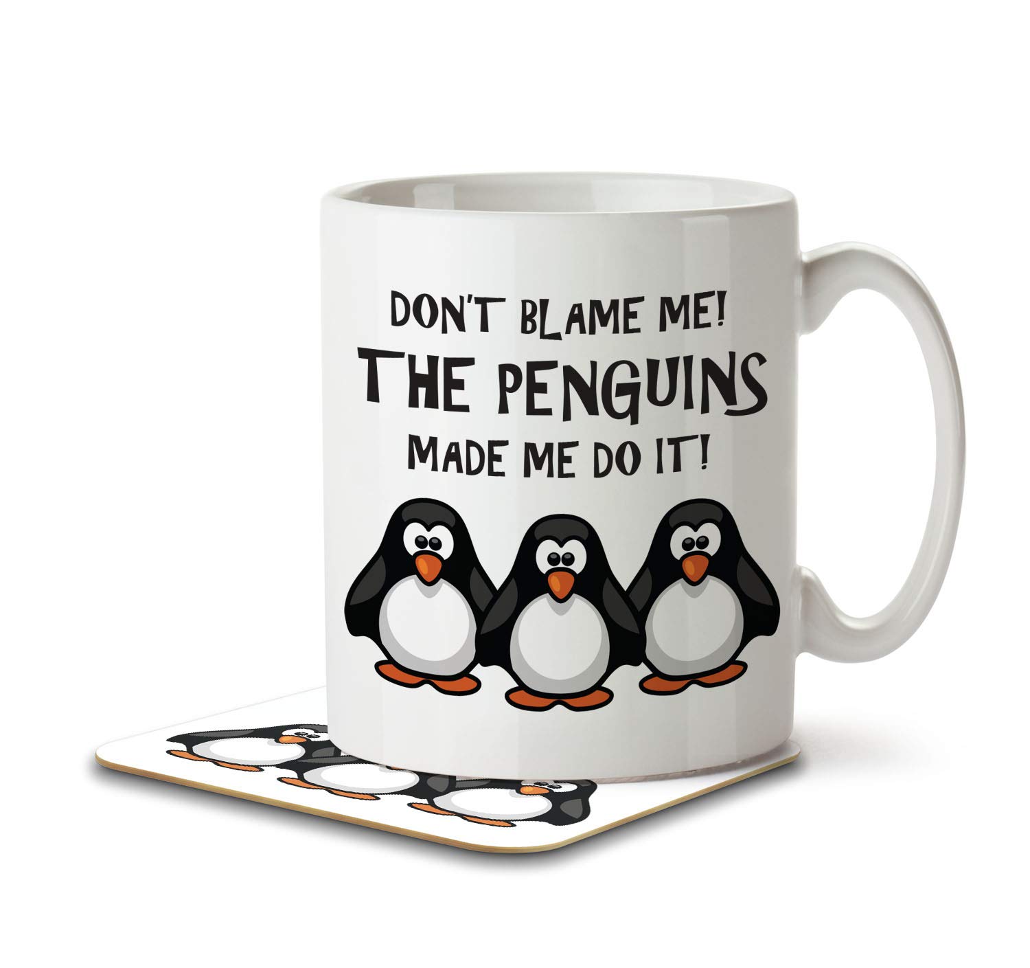 The Inky Penguin - The Penguins Made Me Do It! - Mug and Coaster, Ceramic, 11fl. oz.