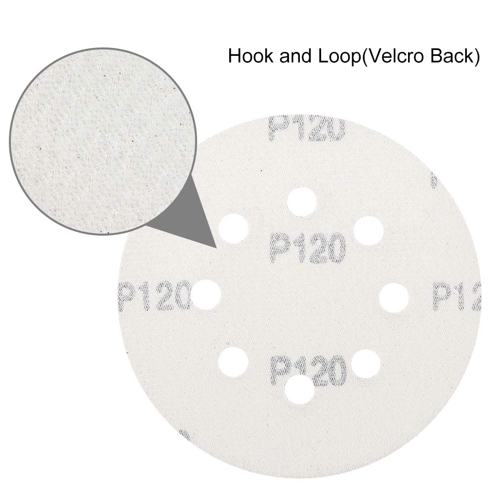 Coceca 160pcs Orbital Sandpaper Sanding Discs 5 Inches 8 Hole Hook and Loop, 20pcs Each 40 80 100 120 150 180 and 10pcs Each 240 320 400 600 Grit Obital Sandpaper, Pack of 160, for Orbital Sander: Industrial & Scientific