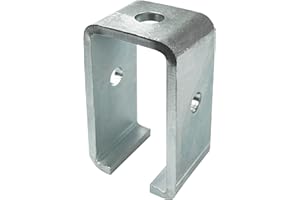 SIWOOD Channel Trolley Track Hanger Bracket for P1834-EG, 1-5/8" X 3-3/4" Intermediate Support Bracket for All 1-5/8" Channel Trolley Track (Silver, Set of 1)