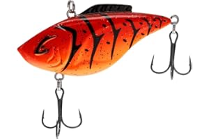 Bill Lewis Hammer-Trap - Freshwater Lifelike Lipless Crankbait Fishing Lure with Mustad Triple Grip Hooks, 3/8 Oz - 5/8 Oz