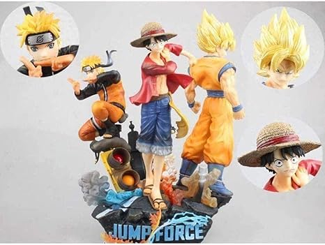 Amazon Co Jp ワンピースeナルトeドラゴンボール Pvcでscimmia D ルフィeうずまきナルト 孫悟空figura グランデstatuaトレmodelli Spielzeug Cactusus ホーム キッチン