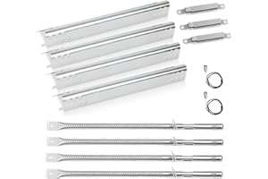 FORYEYC Grill Replacement Parts for Charbroil Performance 4 Burner 463342119, 463332718, 463347017, 463361017, 463673017, 463376018P2, G470-5200-W1 Burner G470-0004-W1A Heat Plate for 463342119, 463332718