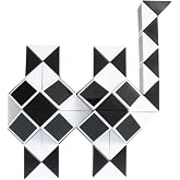 Mipartebo Magic Snake Cube Twist Puzzle 72 Wedges Large Size Black | Twist Fidget Snake Toys Gift Party Favors Gamefor Kids Adults Teens